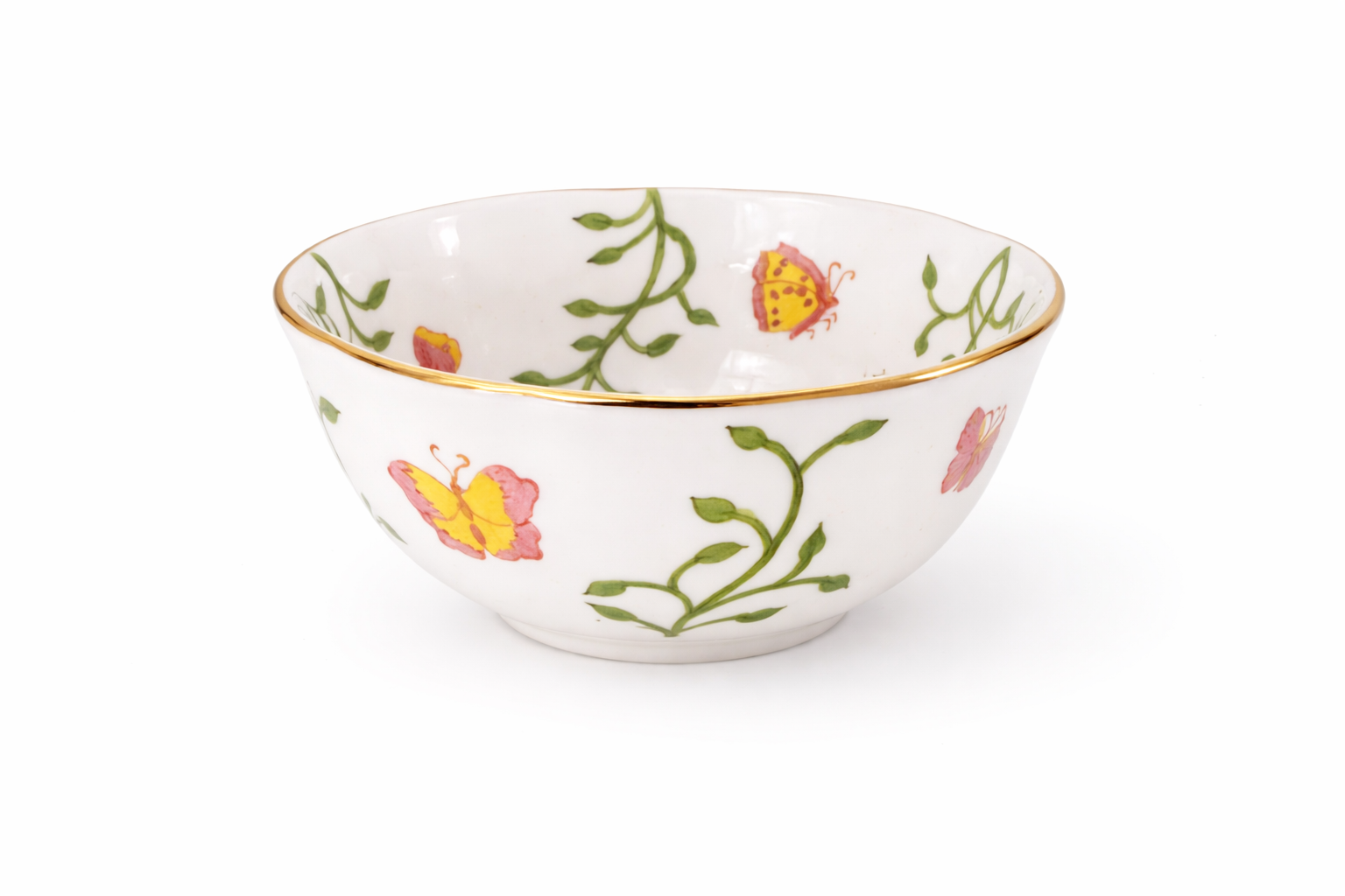Bowl Floral com Ouro